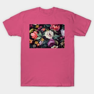 Floral Symphony A Beautiful Flower Print Design T-Shirt